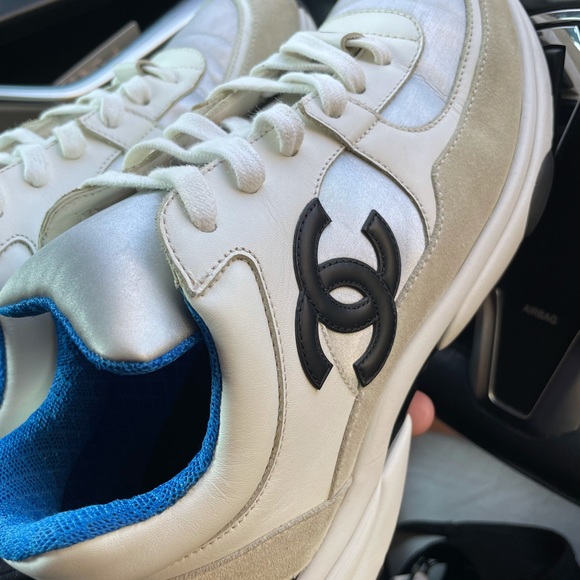 Chanel Classic Monogram Logo Trainer White/Blue 39 - Picture 3 of 10